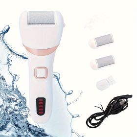 Electric Foot Grinder And Callus Remover, Electric Foot Polisher, Rechargeable Foot Washing And Pedicure Kit, Suitable For Cracked Heels And Dead Skin (Color: White)